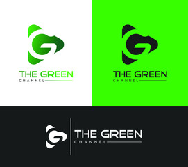 G Play Letter Modern Creative Minimal Logo Design.