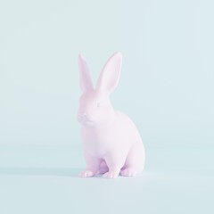 Easter Bunny Display Decorative Background Pastel Colours