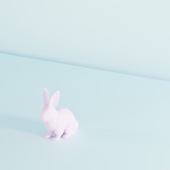 Easter Bunny Display Decorative Background Pastel Colours