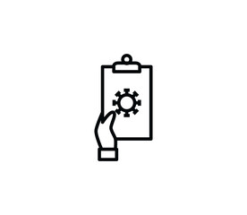 Clipboard icon vector logo design template