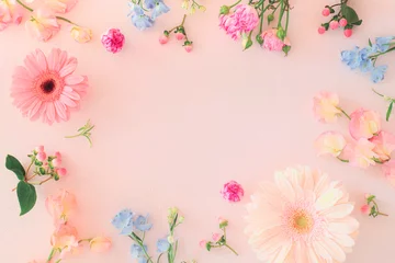 Plexiglas foto achterwand 春イメージのボタニカルフレーム © ChocoLatte
