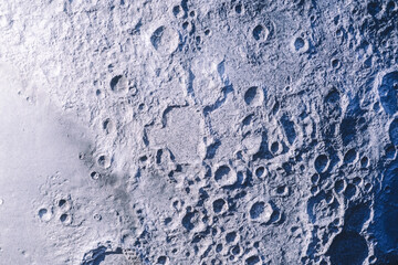 detail of moon model, close up, volcano pattern