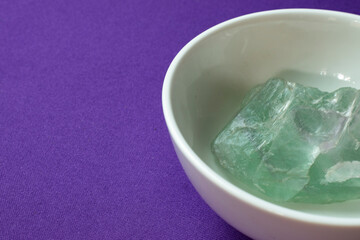 bowl with fluorite glass