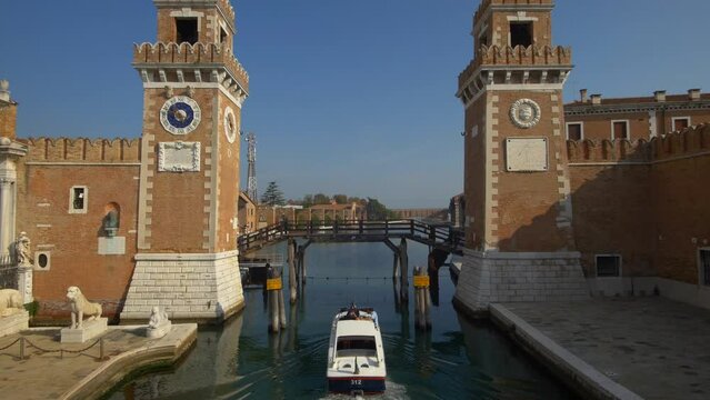 The grand entrance to the Venetian Arsenal