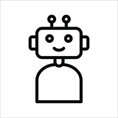 Chatbot icon. Line vector. Isolate on white background.