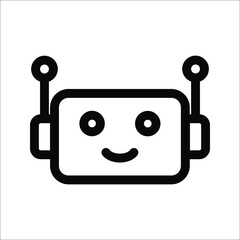 Chatbot icon. Line vector. Isolate on white background.