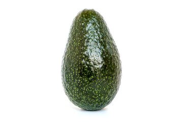 single Avocado with white background