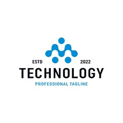 Letter M Technology Logo Template, Data Tech Logo Design, Free Tech logo designs.