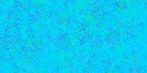 Dark Blue, Green vector backdrop with triangles, lines.