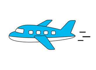 Private plane, aircraft, flat icon vector illustration