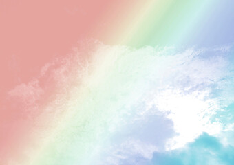 Sky and clouds in pastel tones for graphic design or wallpaper