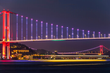 Fototapeta na wymiar Fatih Sultan Mehmet Bridge Drone Photo, Beykoz Istanbul Turkey