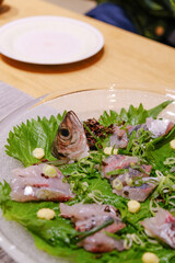 鯵の刺身