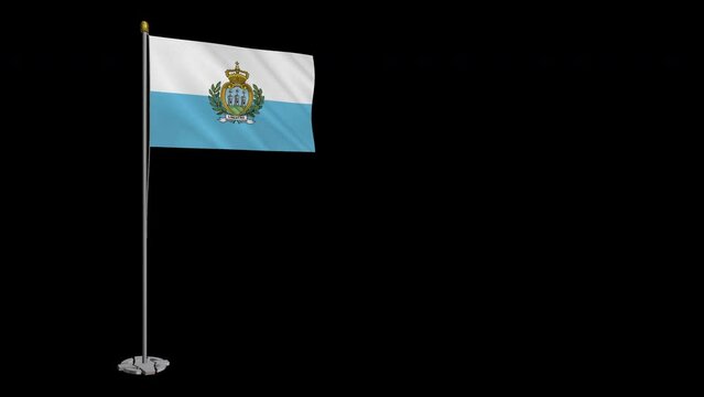 A_loop_video_of_the_entire_San_Marino_flag_swaying_in_the_wind.