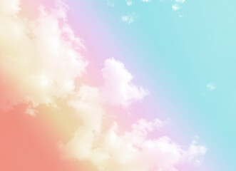 Sky and clouds in pastel tones for graphic design or wallpaper