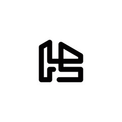initial letter S in the form of a house logo vector