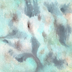 Aqua and gray watercolor pattern background a handpainted abstract pattern