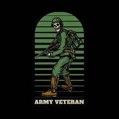 Veteran skull illustration