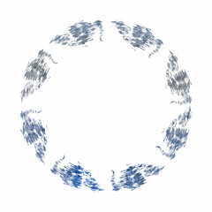 circular blue frame vector isolated background illustration