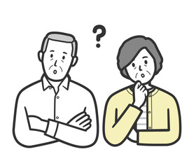 疑問に思うシニア夫婦