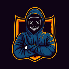 hacker mascot logo for sports and esports logo © Ilhustrator