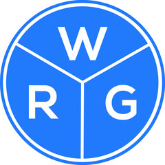 WRG letter logo design on white background. WRG  creative circle letter logo concept. WRG letter design.