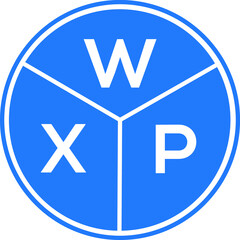 WXP letter logo design on white background. WXP  creative circle letter logo concept. WXP letter design.