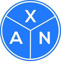 XAN letter logo design on black background. XAN  creative initials letter logo concept. XAN letter design.