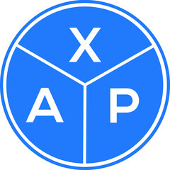 XAP letter logo design on black background. XAP  creative initials letter logo concept. XAP letter design.