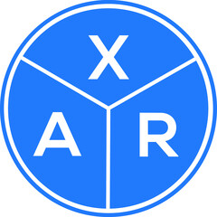 Fototapeta premium XAR letter logo design on black background. XAR creative initials letter logo concept. XAR letter design.