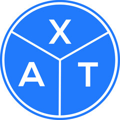 XAT letter logo design on black background. XAT creative  initials letter logo concept. XAT letter design.