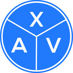 XAV letter logo design on black background. XAV  creative initials letter logo concept. XAV letter design.