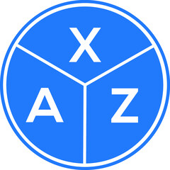 XAZ letter logo design on black background. XAZ  creative initials letter logo concept. XAZ letter design.