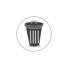 classic trash icon design free vector