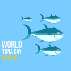 vector graphic of world tuna day good for national world tuna day celebration. flat design. flyer design.flat illustration.