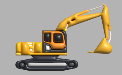 3D equipment transportation construction machinery