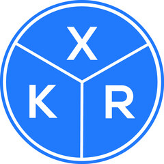 XKR letter logo design on black background. XKR  creative initials letter logo concept. XKR letter design.