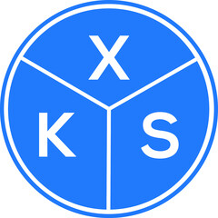 XKS letter logo design on black background. XKS  creative initials letter logo concept. XKS letter design.