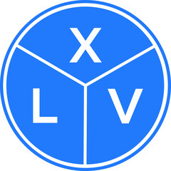 XLV letter logo design on black background. XLV creative  initials letter logo concept. XLV letter design.