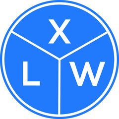 XLW letter logo design on black background. XLW  creative initials letter logo concept. XLW letter design.