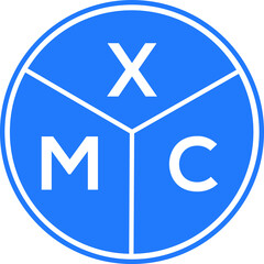 XMC letter logo design on black background. XMC   creative initials letter logo concept. XMC letter design.