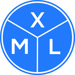 XML letter logo design on black background. XML  creative initials letter logo concept. XML letter design.