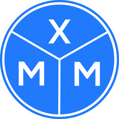 Obraz premium XMM letter logo design on black background. XMM creative initials letter logo concept. XMM letter design.