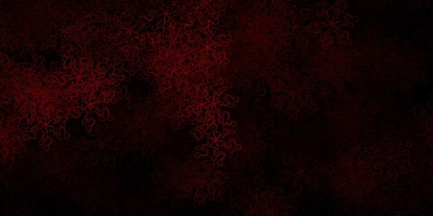Dark red vector template with curved lines.