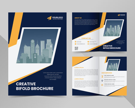 Brochure design template, Bi fold brochure, Brochure design.