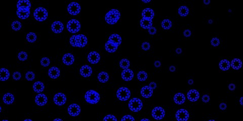 Dark blue vector pattern with spheres.