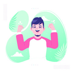 hooray celebration gesture character design