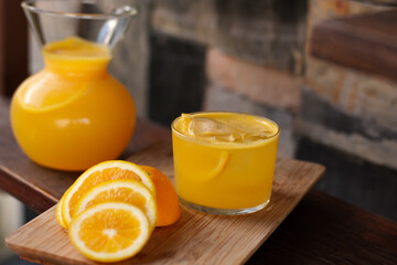 Freshly orange juice cocktail