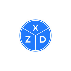 XZD letter logo design on white background. XZD  creative circle letter logo concept. XZD letter design.