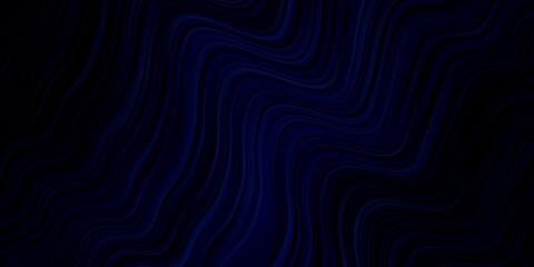 Dark BLUE vector background with wry lines.